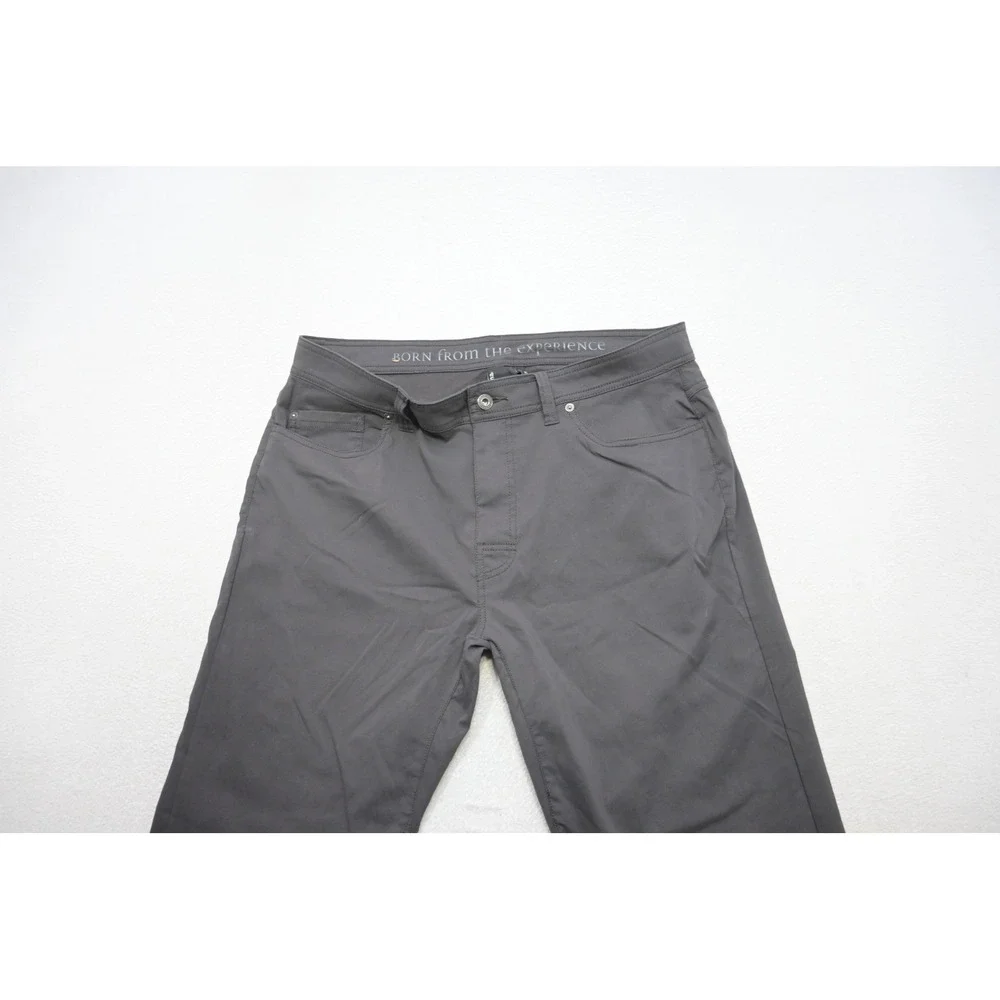 Prana Zion Slim Fit Pants Mens 36x32 Gray Stretch Nylon Hiking Outdoor Excellent